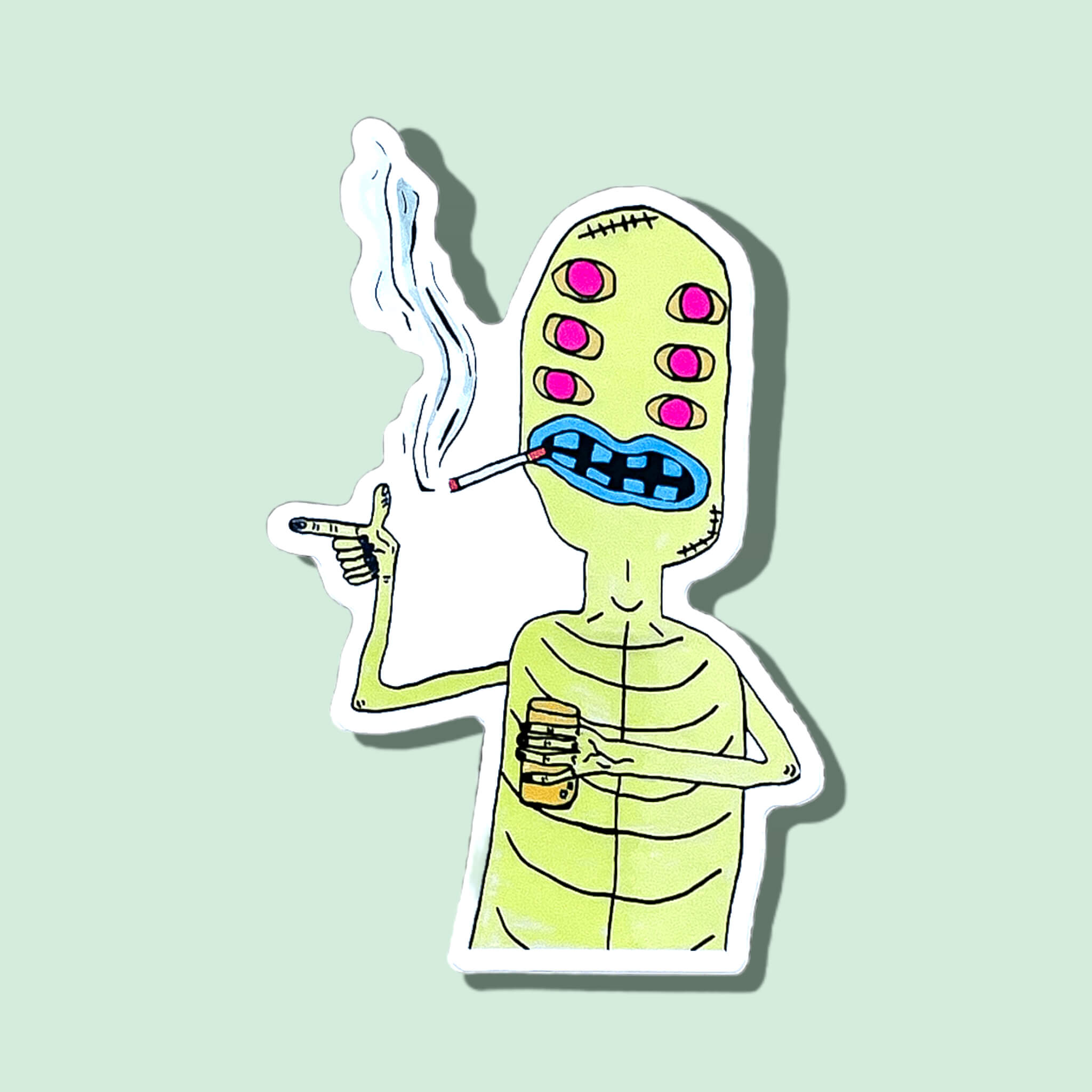 Smoking Uncle - Sticker