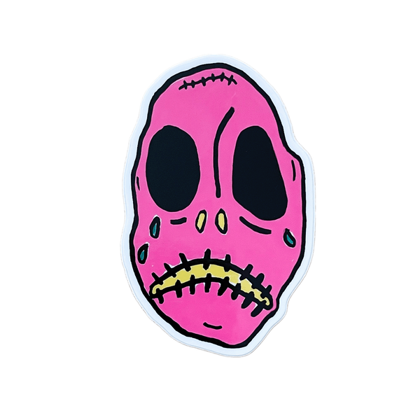 Pink Monster Face - Sticker